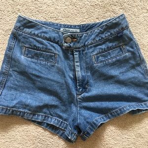 High waisted vintage guess brand denim shorts